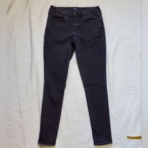 Gap denim black women's 6/28 regular true skinny jeans
